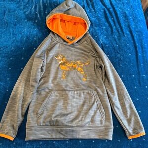 The Black Dog Orange and Gray Hoodie